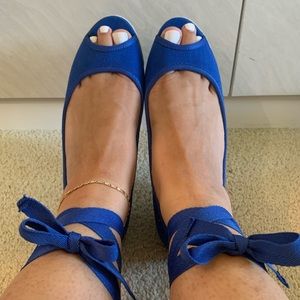 Blue Bakers Cala Tie Up Shoes